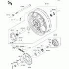 Ninja 650R (EX650-C9F) Заднее колесо и цепь