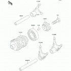 KX85 (KX85-ABF) Валы и вилки переключения передач