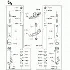 Ninja 650R (EX650-C9F) Передняя вилка