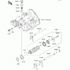 Ninja 250R (EX250-J9FA) Валы и вилки переключения передач