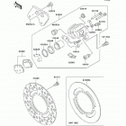 KX100  (KX100-D6F) Задний тормоз