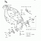 Ninja ZX-6R  (ZX600-R9F) Детали рамы (фронт)