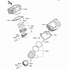 Vulcan 900 Custom (VN900-C8F) Цилиндр и поршни