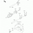KLR650 (KL650-EAF) Валы и вилки переключения передач
