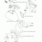 Vulcan 500 LTD (EN500-C8F) Наклейки предупреждения