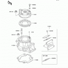 KX65  (KX65-A7F) Цилиндр и головка цилиндров