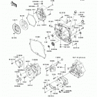 KLX250SF (KLX250-W9F) Крышки двигателя