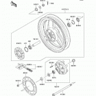 Ninja 500R (EX500-D9F) Заднее колесо и цепь
