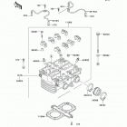 Ninja 500R (EX500-D9F) Головка цилиндра