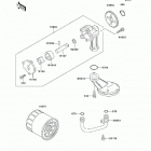 Vulcan 500 LTD (EN500-C8F) Масляный и водяной насос. фильтр масленый