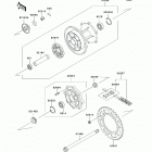 KLR650 (KL650-EAF) Задняя ступица колеса