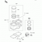 Vulcan 500 LTD (EN500-C8F) Цилиндр и поршни