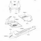 Ninja 500R (EX500-D9F) Наклейки (черный)