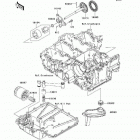 Ninja ZX-14  (ZX1400-C8FA) Масляный и водяной насос. фильтр масленый