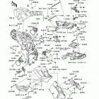 Ninja ZX-14  (ZX1400-C8FA) Рама ,крепежные детали