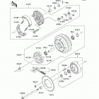 Vulcan 500 LTD (EN500-C8F) Заднее колесо и цепь