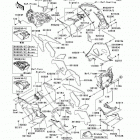 Ninja ZX-14  (ZX1400-C8FA) Обтекатель нижний
