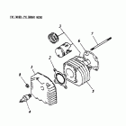 Mini DS 90 2-strokes 01- cylinder, cylinder head