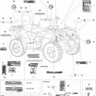 Outlander Max 400 XT 4 X 4 09- decals, xt