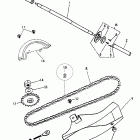 Mini DS 90 2-strokes 05- rear wheel axle, chain
