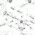 Outlander Max 400 XT 4 X 4 08- drive system, rear, xt