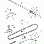 Mini DS 50 2-strokes Rear wheel axle, chain
