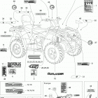 Outlander Max 400 XT 4 X 4 Decals, xt