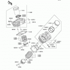 Vulcan 1500 Classic (VN1500-N8F) Цилиндр и поршни