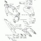Ninja ZX-6R (ZX600-P8FA) Наклейки предупреждения
