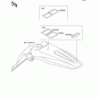 KX450F (KX450-D6F) Наклейки предупреждения