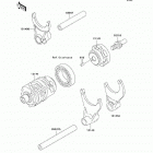 KX250 (KX250-R7F) Валы и вилки переключения передач
