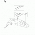 KX450F (KX450-D7F) Наклейки предупреждения