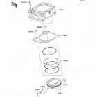 KX450F (KX450-D7F) Цилиндр и поршни