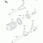 KX100 (KX100-D2) Валы и вилки переключения передач