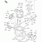 KX85 (KX85-A2) Цилиндр и головка цилиндров