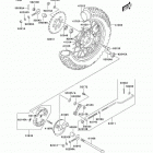 KDX50 (KDX50-A2) Задняя ступица колеса