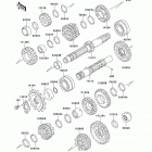 Ninja 500R (EX500-D10) Трансмиссия