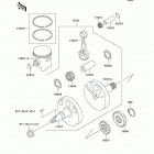KX85 (KX85-A2) Коленвал и поршни