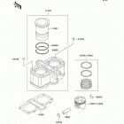 Vulcan 500 LTD (EN500-C8) Цилиндр и поршни