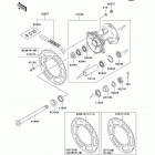 KX250 (KX250-M1) Задняя ступица колеса