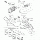 ZZR1200 (ZX1200-C2) Наклейки предупреждения