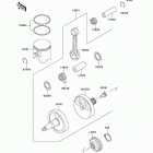 KX500 (KX500-E16) Коленвал и поршни