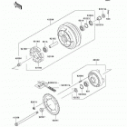 Vulcan 800 Drifter (VN800-E4) Заднее колесо и цепь