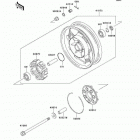 Vulcan 1500 Nomad Fi (VN1500-L5) Заднее колесо и цепь