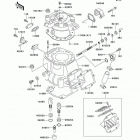 KX500 (KX500-E16) Цилиндр и головка цилиндров