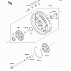 Vulcan 1500 Nomad Fi (VN1500-L3) Заднее колесо и цепь