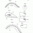 Vulcan 1500 Classic (VN1500-E6) Decals(red / gray)(vn1500-e6)