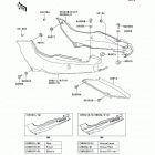Ninja 500R (EX500-D7) Боковые обтекатели