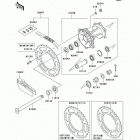 KX250 (KX250-L4) Задняя ступица колеса