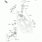 KX250 (KX250-L4) Топливный бак